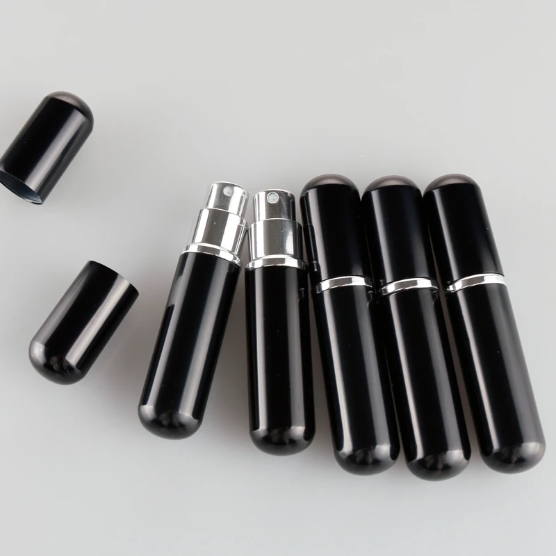 Портативный стеклянный флакон для духов 5 мл с алюминиевым