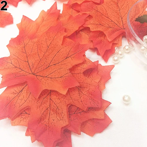 100 шт осенние листья Свадьба пользу осень кленовые украшения вечеринка | Дом и сад
