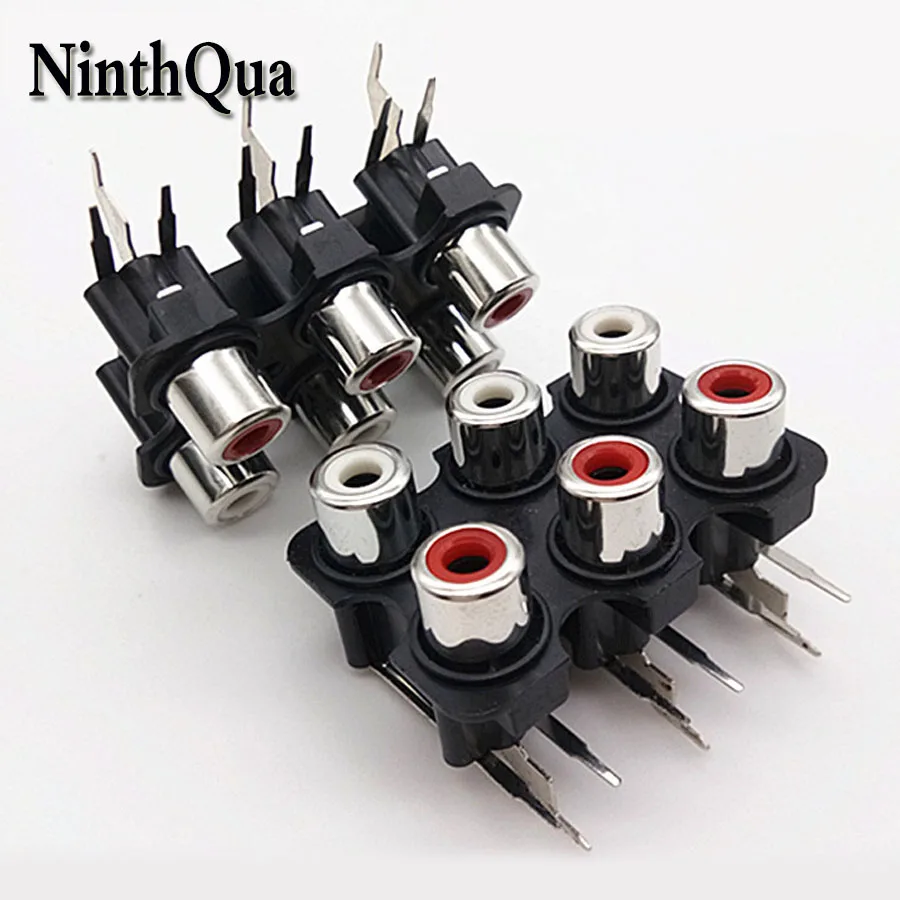 2 шт. Новый 6 полюсный 6Pin RCA гнездовой аудио и видеоразъем AV разъем подключения