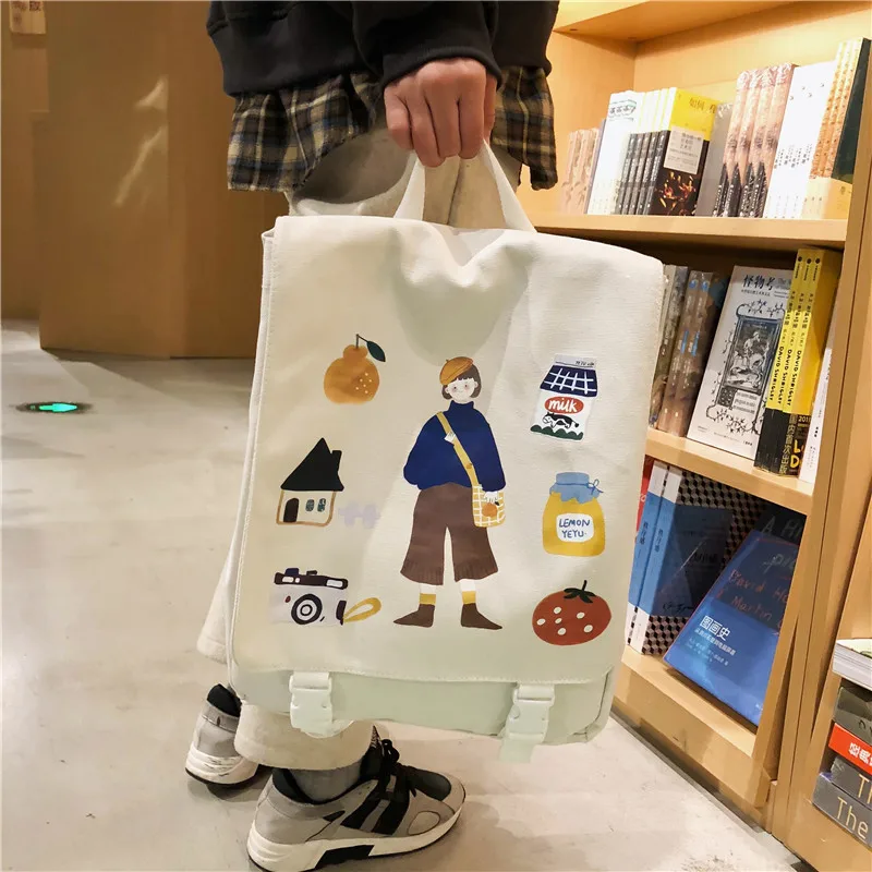 Женский холщовый школьный рюкзак для подростков Mochilas Bookbag модный школьный рюкзак для девочек черная школьная сумка