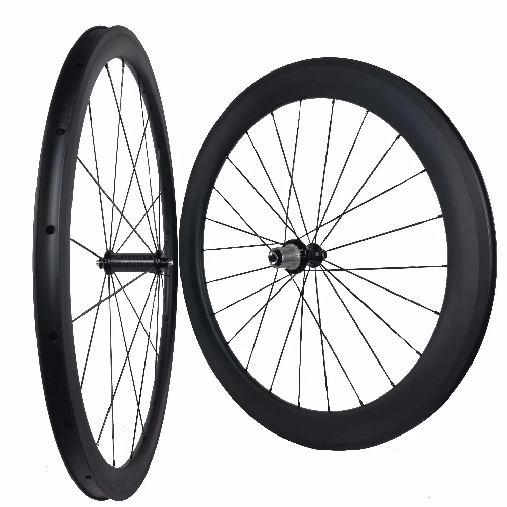 60mm Carbon Wheelset 700C Carbon Road Bicycle Wheels Clincher or Tubular 25mm Width Road Bike Carbon Wheels