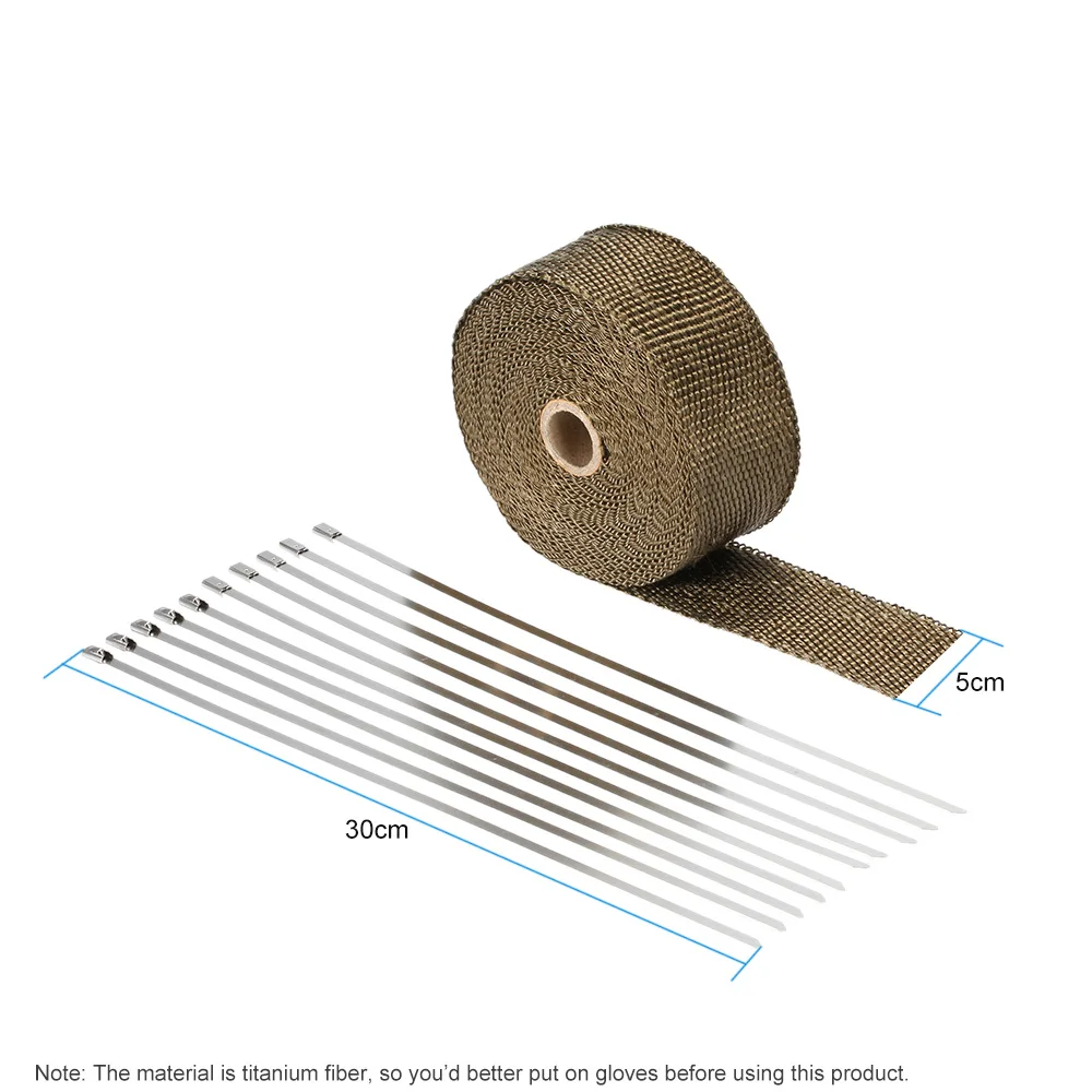 10 м титана высокая температура выхлопной тепловой обмотки нагреватель