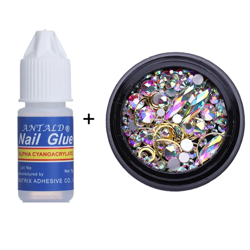 1 Набор клей для ногтей быстросохнущий акриловые французские накладные Типсы 3D