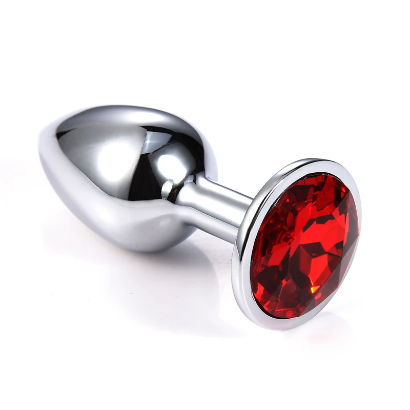 Интимные товары металлическая Анальная пробка с кристаллами ювелирные изделия