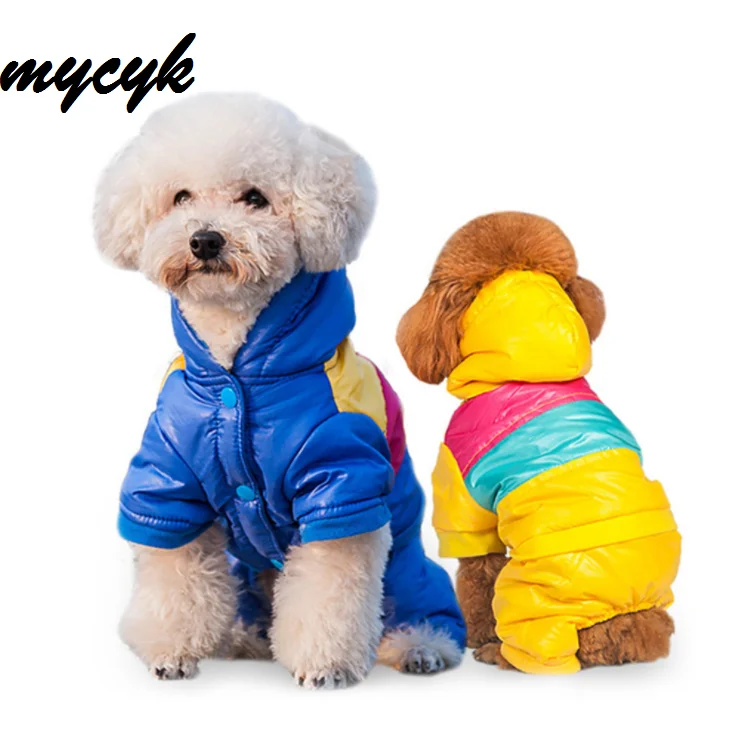 Зимняя теплая толстовка mycyk с капюшоном для собак и кошек пальто на флисовой