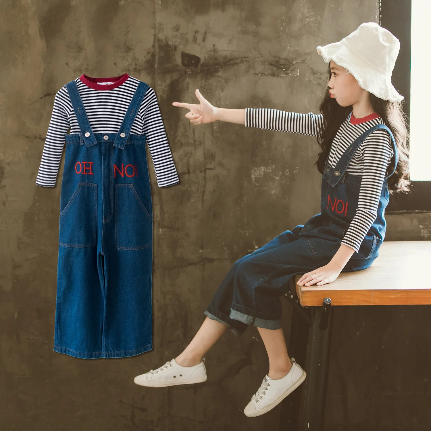 Коллекция 2018 года новая модная осенняя одежда для маленьких девочек футболка в