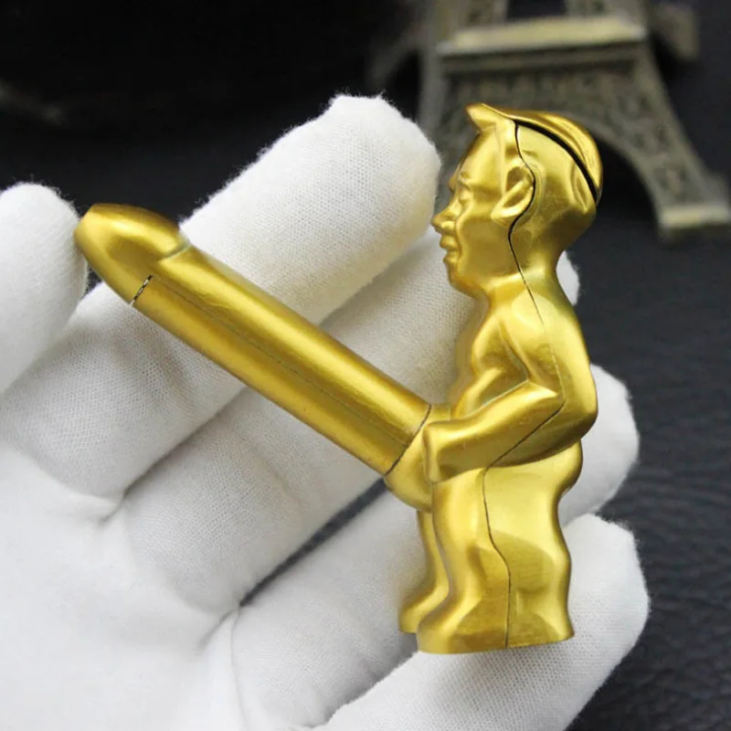 Креативная мини-сигаретная Зажигалка обнаженного человека многоразового использования бутан огонь Смешные украшения игрушка газовая зажигалка украшение дома курильщик Подарок
