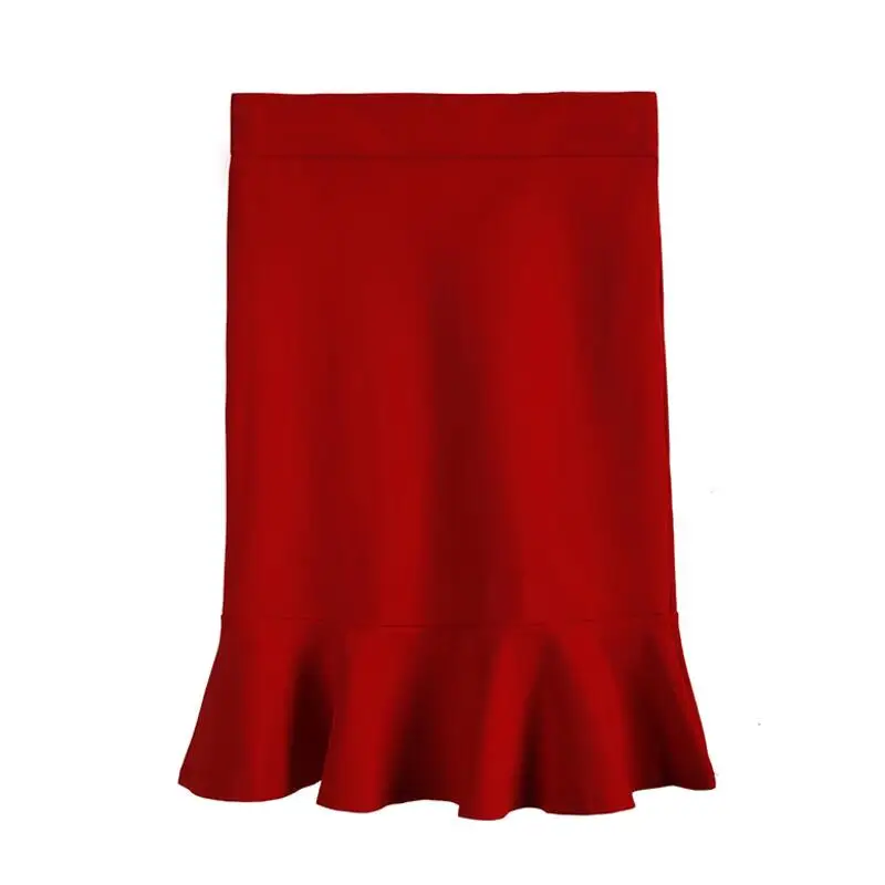 Новый Для женщин высокой талией модные элегантные рыбий хвост юбка нерегулярные