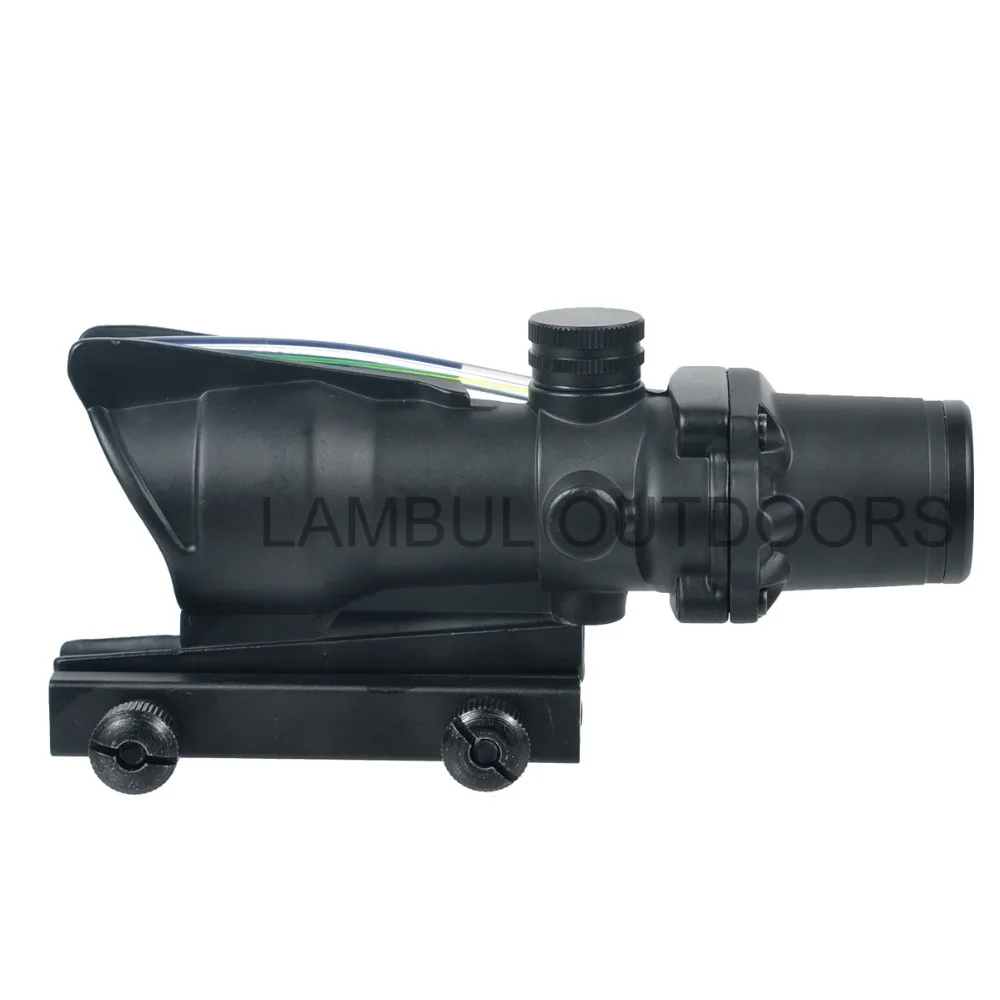 Охотничий BDC прицел ACOG 4X32 настоящий волоконный оптика красный зеленый с подсветкой перекрестное стекло травление сетка тактический оптический прицел