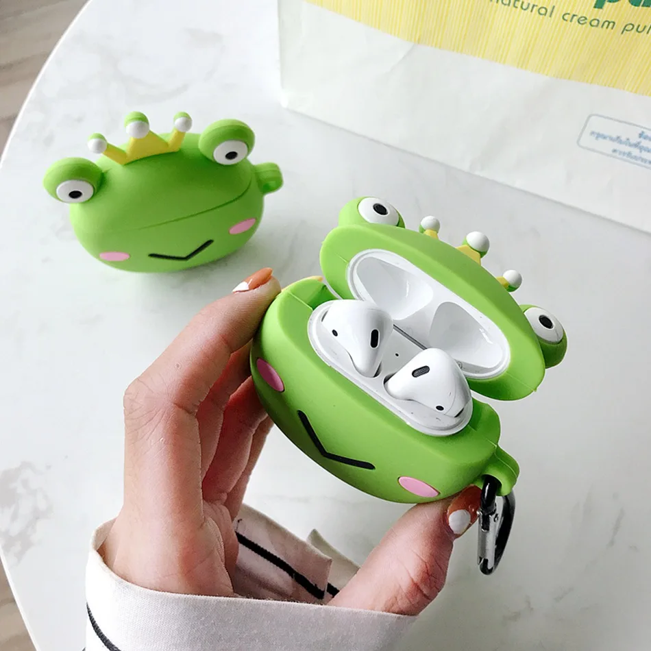 3D силиконовый чехол для наушников для AirPods 2, чехол с милым мультяшным изображением звезды капитана, чехол для Apple Air pods, чехол для наушников с кольцом на палец