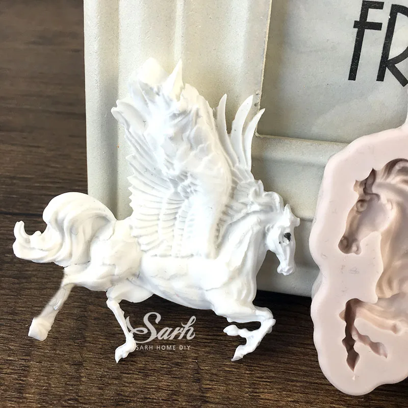 Пегас лошадь с крыльями помадка формы для торта шоколадная форма кухни выпечки