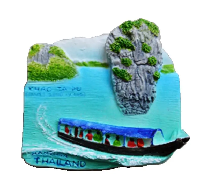 

Thailand Beautiful Scenery Hand-Painted Aromatherapy 3D Fridge Magnets World Travel Souvenirs Refrigerator Magnetic Sticker