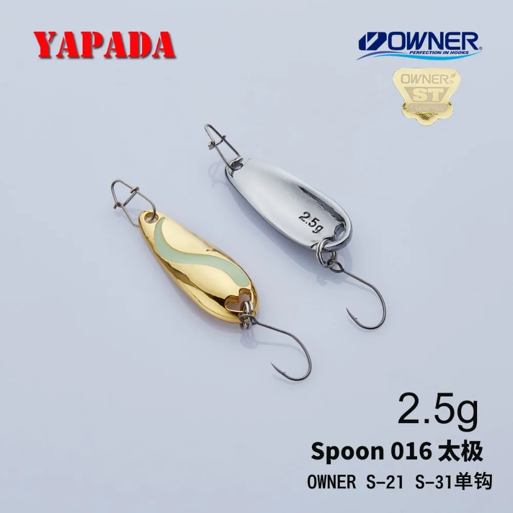 YAPADA ложка 016 TaiChi светящаяся 2 5 7 г владелец одиночный крючок 30 45 мм многоцветная