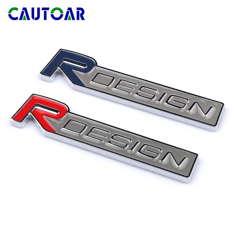 

3D metal Rdesign Emblem Car R DESIGN Stickers Badge Decal For Volvo XC90 S60 CX60 V70 S80 V40 V50 S40 XC70 V60 C30 XC40 C70 V90