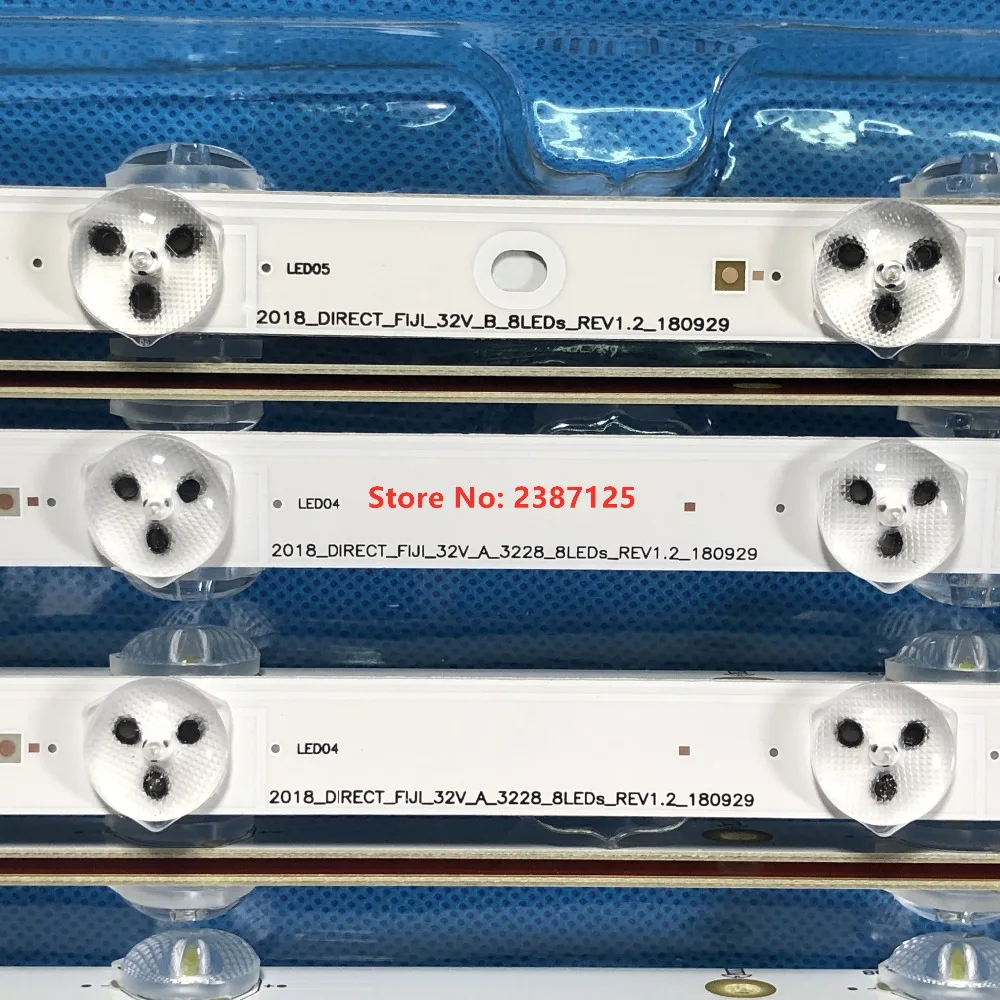

3pcs x LED Backlight Strip for S ony 32"TV for 2018_DIRECT_FIJL_32V_A/B_8LEDs_REV1.2_180929 LM41-00091K LM41-00091J KDL-32R410B
