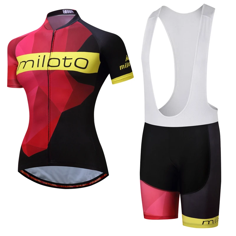 Новый Для женщин Велосипеды Джерси с коротким рукавом и Шорты комплект/Pro девушку