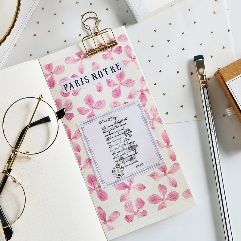 8 штук упак. цветочный фон Vellum наклейки для скрапбукинга DIY Journal