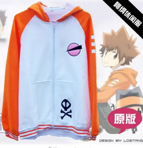 Katekyo хитман реборн Косплей Костюм Аниме Tsunayoshi Tsuna vonгола Sawada Casaco Moletom Gokudera с