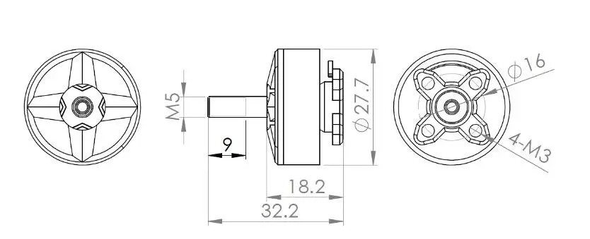 4 шт. DYS Samguk серия Wei 2207 2300KV 2600KV 3-4 S/1750KV 4-6S бесщеточный двигатель для RC модели мультикоптера запасные части