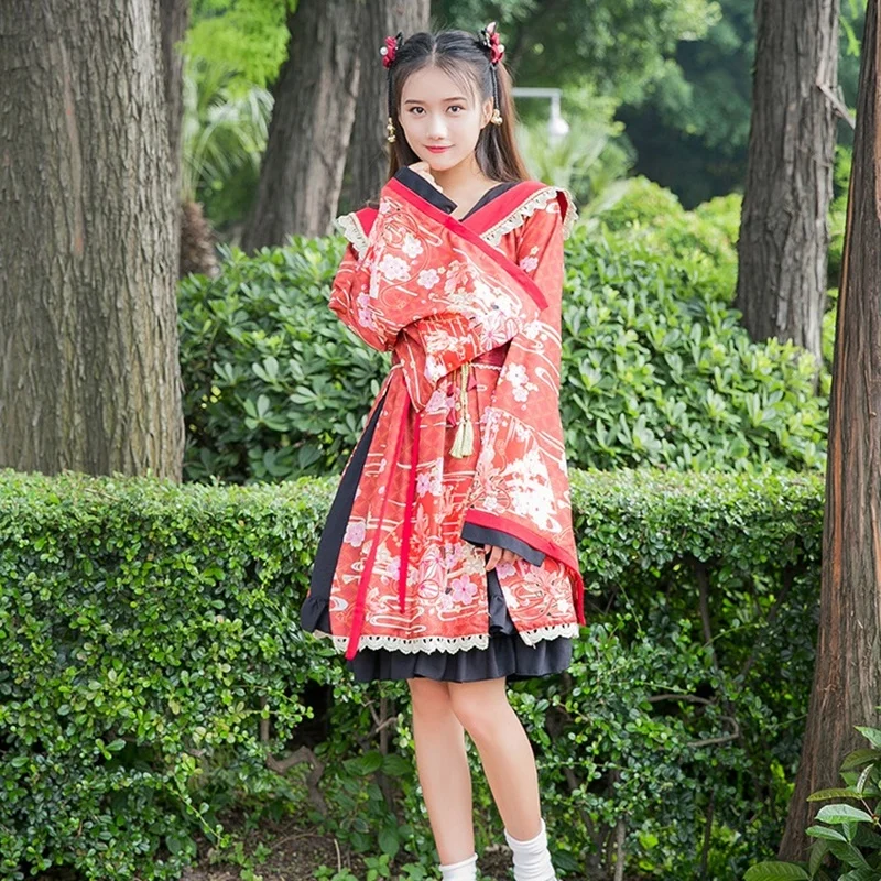 Юката Женские кимоно традиционное японское кимоно платье obi haori японская косплей одежда Гейша костюм DD1555