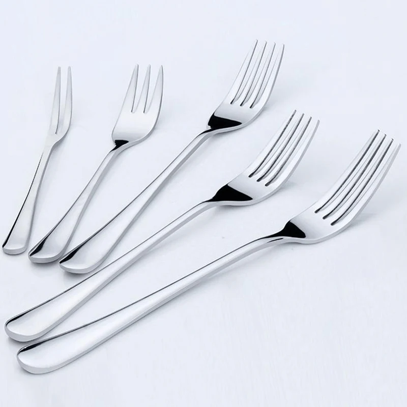 6 шт. детский десерт из нержавеющей стали|stainless fork|stainless steel forkstainless fruit fork |