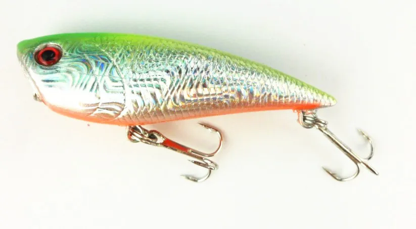 67 мм 12 шт. Поппер пластиковые приманки рыбалки приманку минноу 6.7 СМ 7.5 Г 6 # крюк