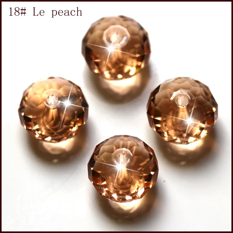 le peach Стребелль Топ AAA 4x6 мм 6x8 мм 8x10 мм Кристалл Rondelle бусины DIY ювелирные изделия - Цвет: le peach