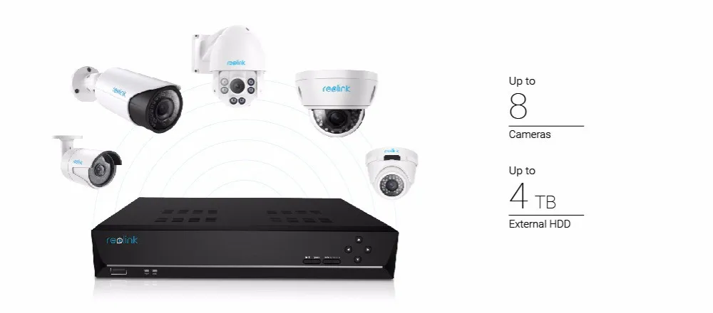 Reolink 8ch NVR 4MP 5MP HDD 24/7 запись только для Reolink HD IP камеры видео-Рекордеры RLN8-410-NO HDD