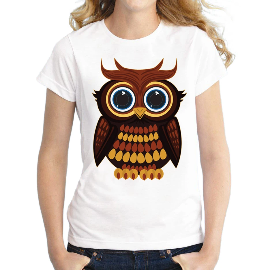 Оптовая продажа летних патриотических футболок с изображением совы красочная