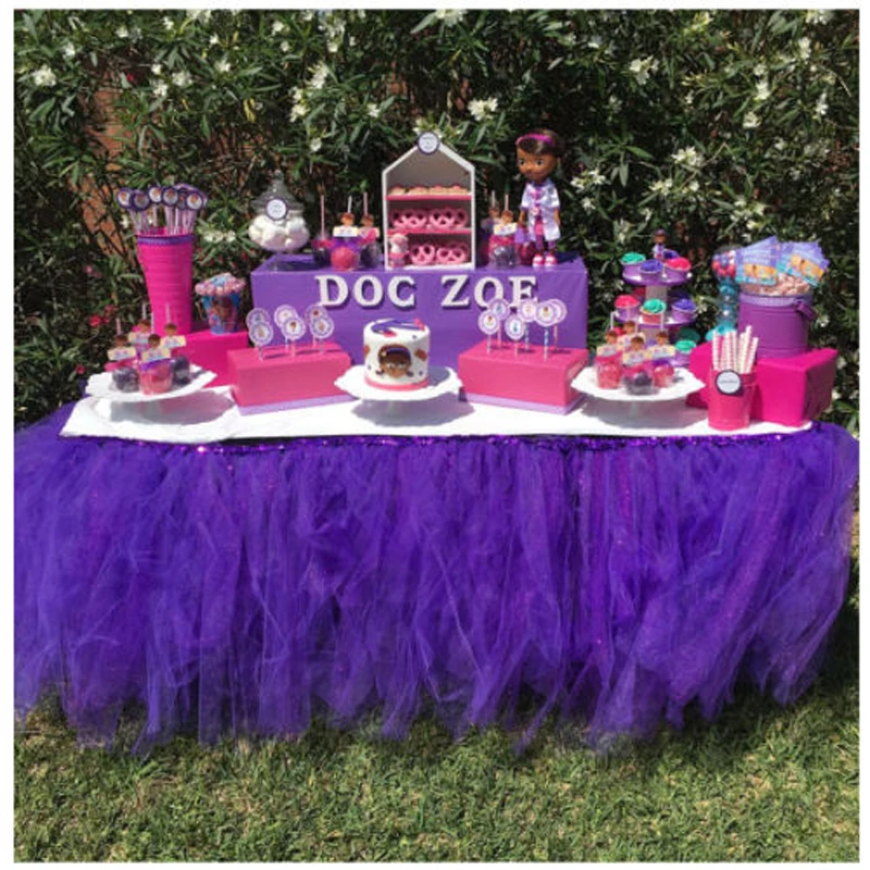 Фатиновая юбка пачка принцессы для стола тюль посуда свадьбы украшение детского