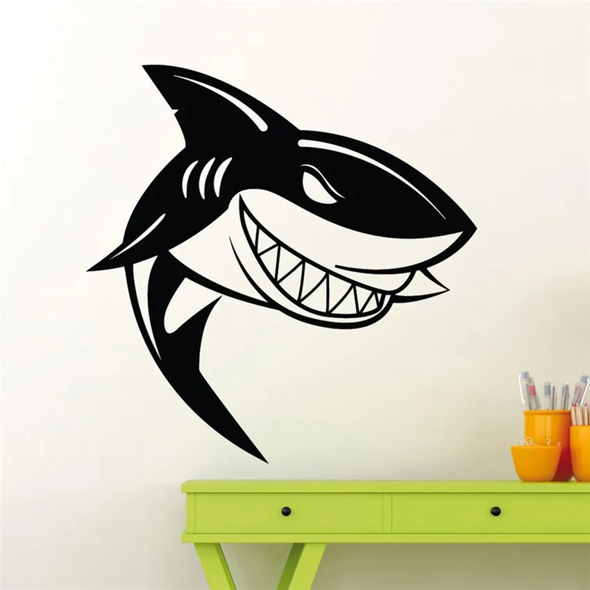 

Shark Wall Sticker Animal Sticker Home Art Interior Decoration Any Room Mural Waterproof Vinyl Sticker #M86