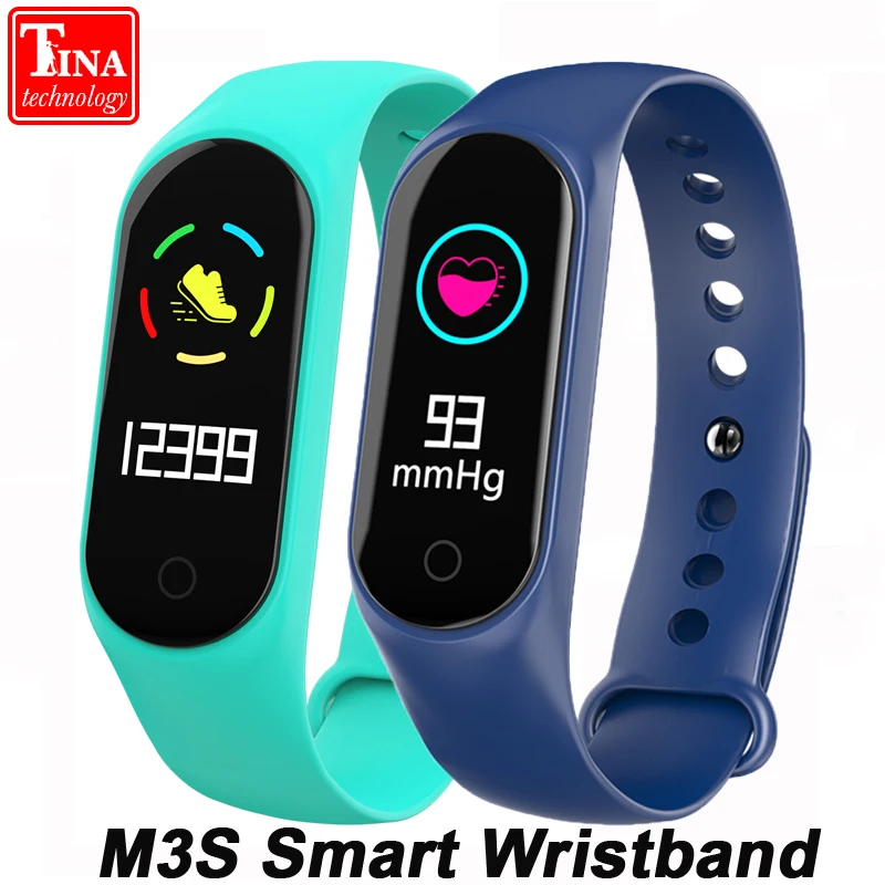 Оригинальный Цвет Экран M3S умный Браслет Фитнес трекер крови Давление монитор