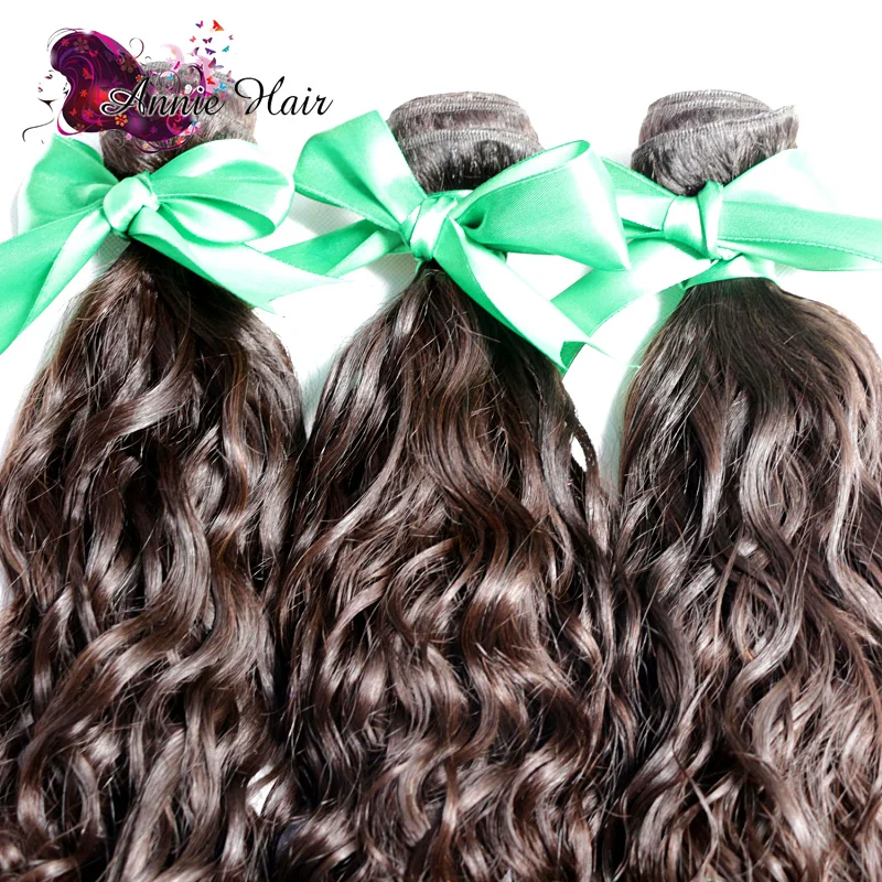 Али Люкс Малайзии Девы Волос Естественная Волна Класс 7А 3 шт./лот 100%