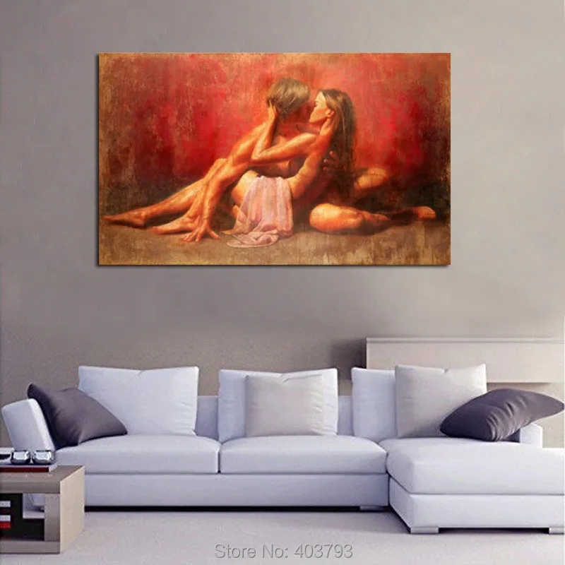 100% ручная роспись портреты молодых девушек романтиков влюбленных холст картина