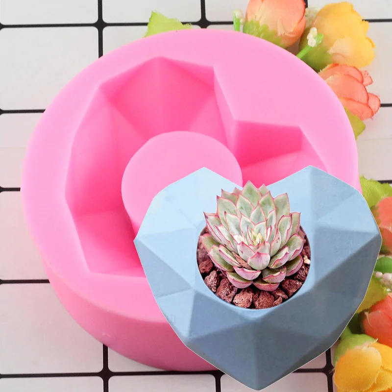 Силиконовая бетонная форма Геометрические Цветочные горшки вазы мыла