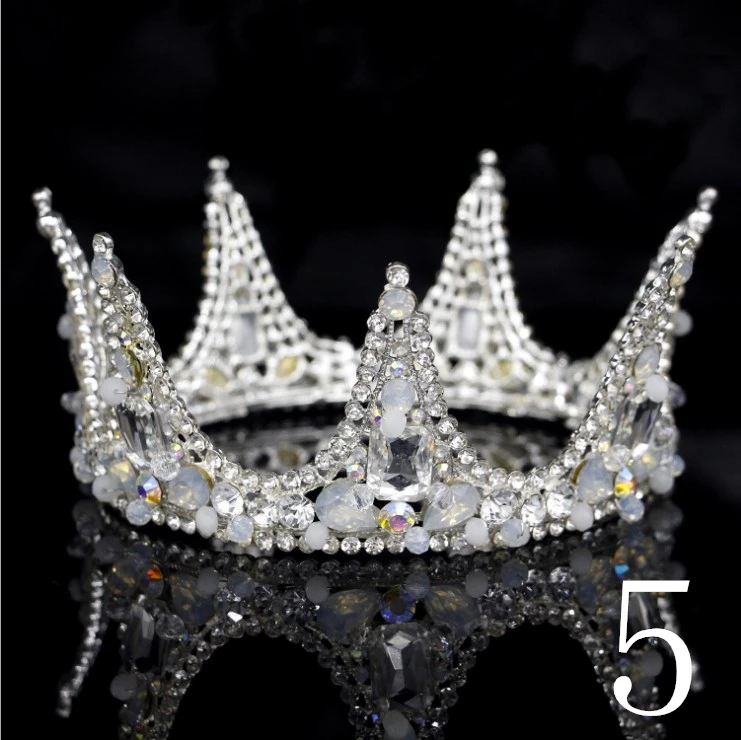 Роскошные серебряные стразы, жемчужная королевская диадема, Корона невесты, свадебная тиара, корона, головной убор, свадебные, вечерние аксессуары для волос, тиара