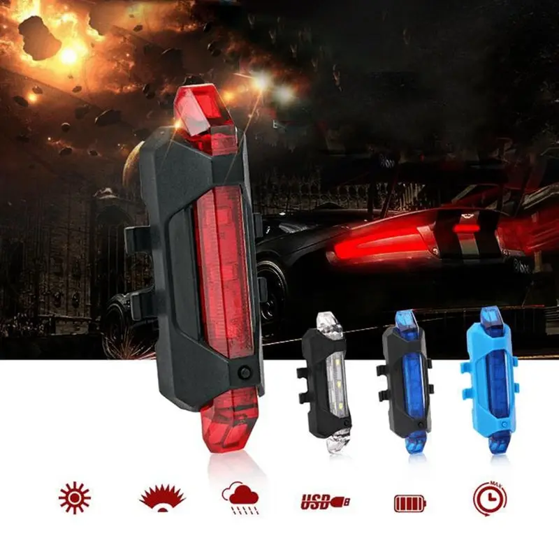 Портативный задний фсветильник для велосипеда с зарядкой от USB 2020 | Спорт и