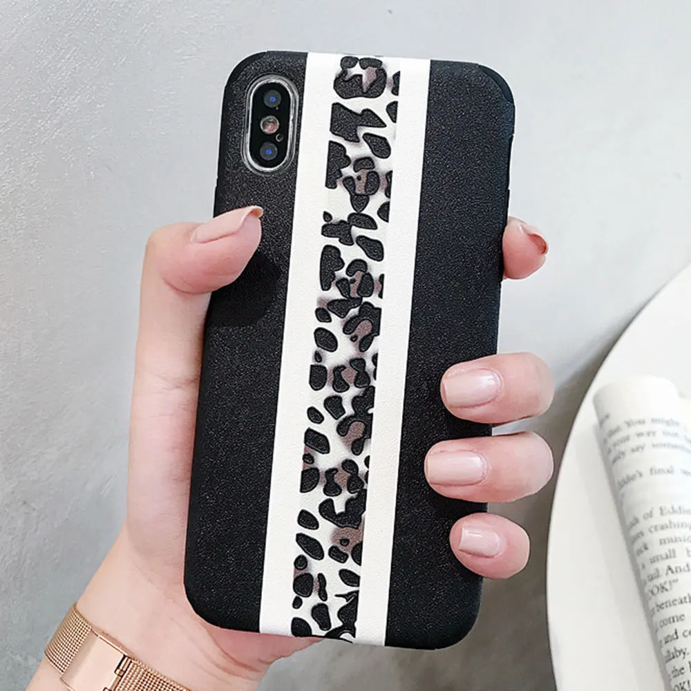 KISSCASE модный детский костюм леопардовой расцветки чехол для iPhone X XS MAX XR Зажим