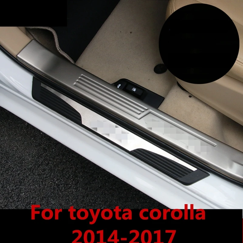 Для toyota corolla 2014-2017 светодиодный протектор для педали из нержавеющей стали боковая