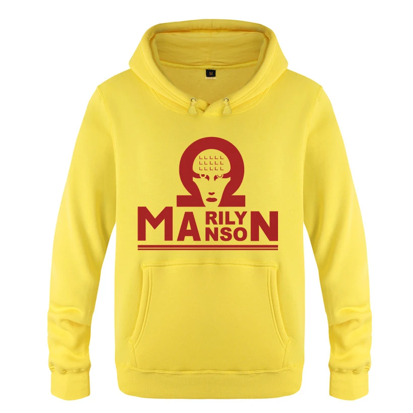 

Marilyn Manson Rock Rap Music Sweatshirts Men 2018 Mens Fleece Pullover Hoodies