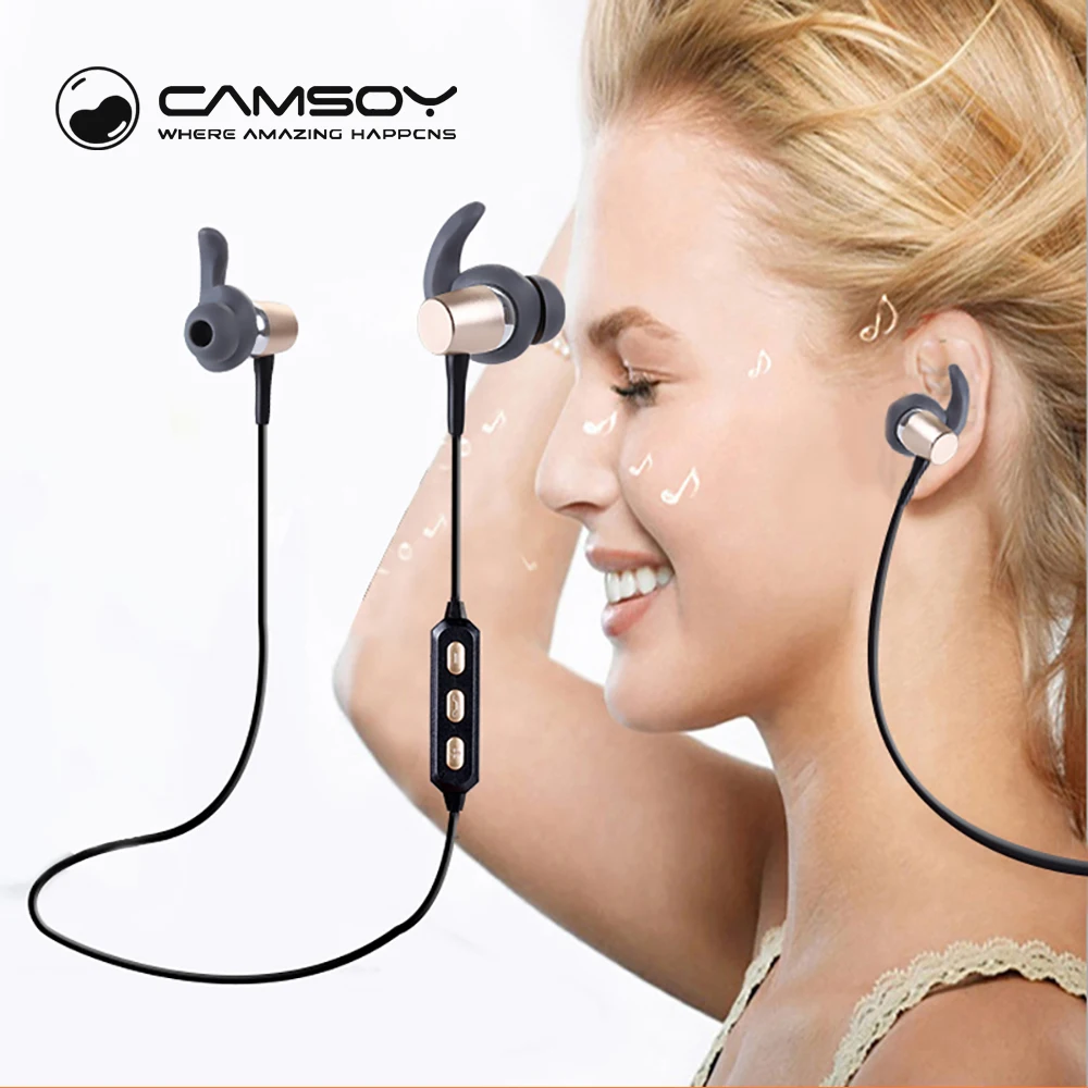 Camsoy H7 Мода Bluetooth Беспроводной Музыка наушников Спорт стерео гарнитура с