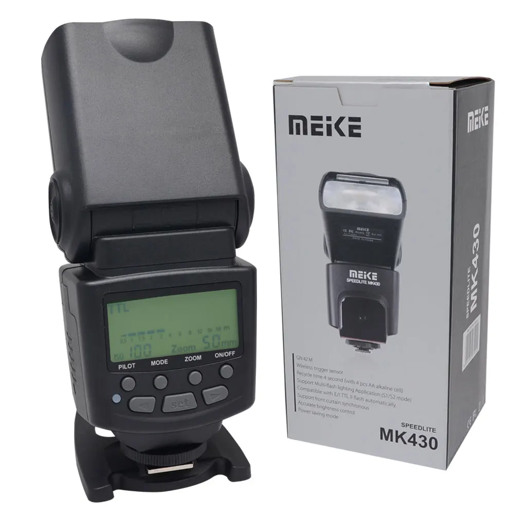 ЖК вспышка Meike MK 430N i TTL S1/S2 для Nikon D7100 D7000 D5100 D750 D300s|speedlite for nikon|flash speedlitefor nikon |