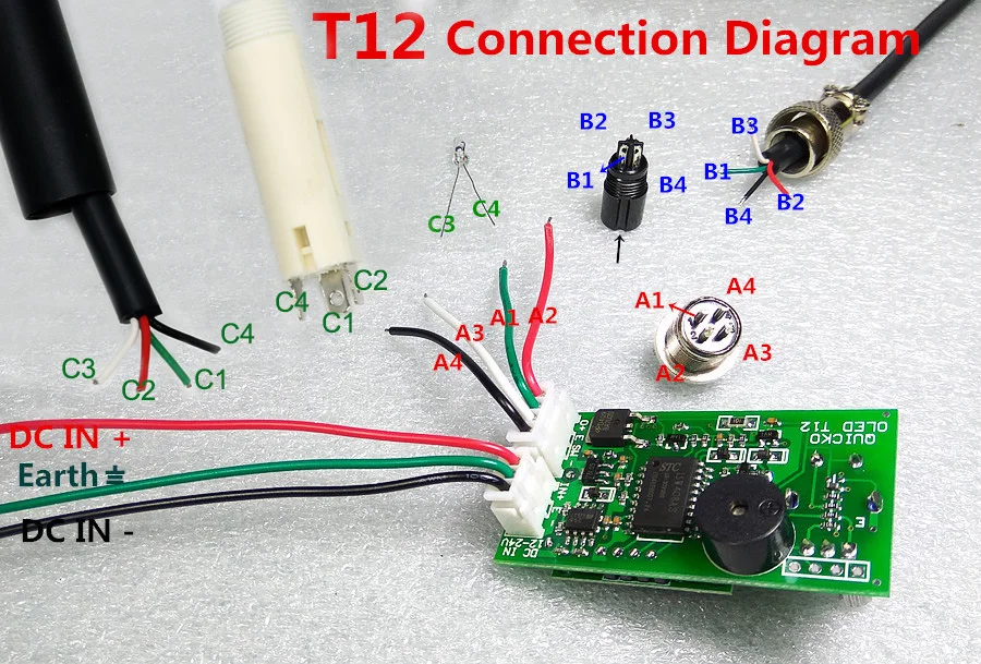 QUICKO T12 STC OLED Контроллер Цифровой паяльник станция DIY наборы с черной ручкой из алюминиевого сплава использовать для HAKKO T12 советы