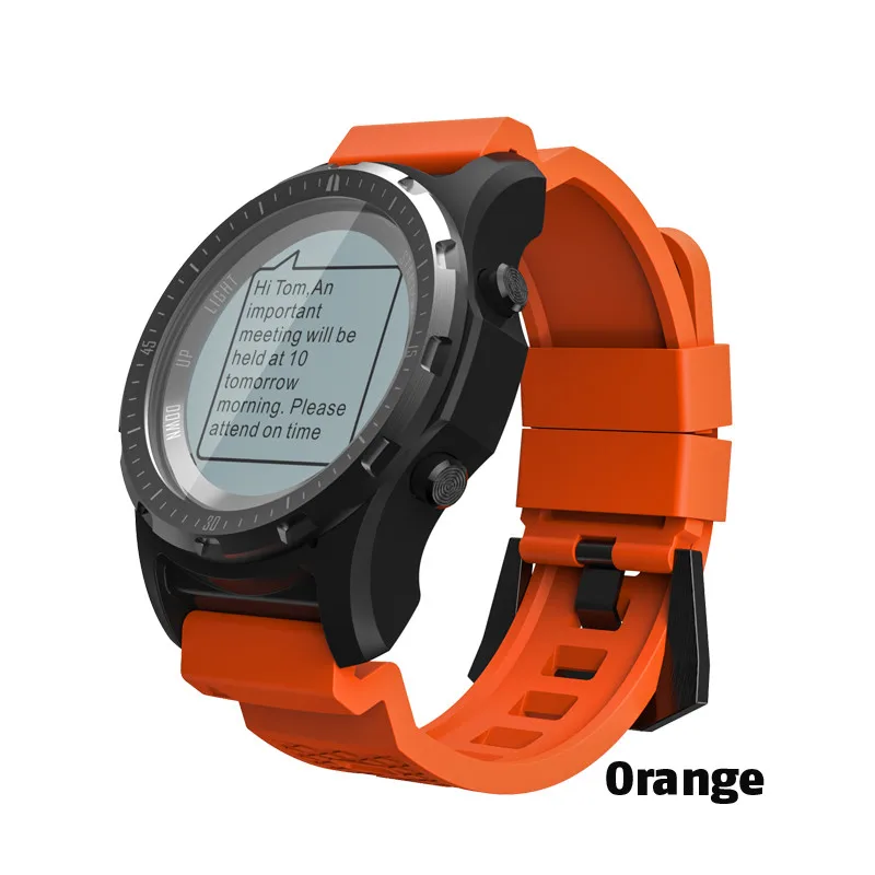 Оранжевый Greentiger S966 gps Смарт-часы для мужчин монитор сердечного ритма воздуха давление фитнес-трекер наручные часы компас высота спортивные Смарт-часы - Цвет: Оранжевый