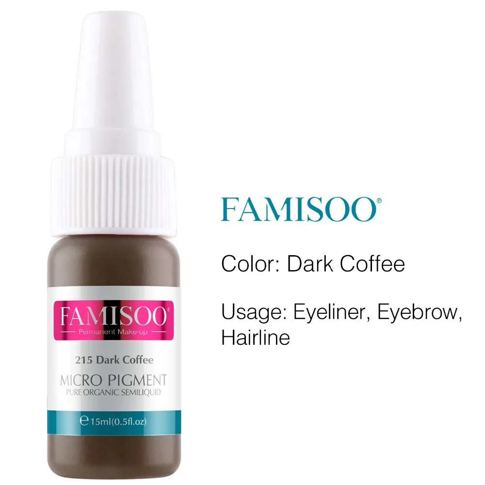 FAMISOO 6pcs Natural Plant Tattoo Ink Pigment for Semi-permanent Eyebrow Eyeliner Lip Body Arts Paint Makeup Supplies | Красота и