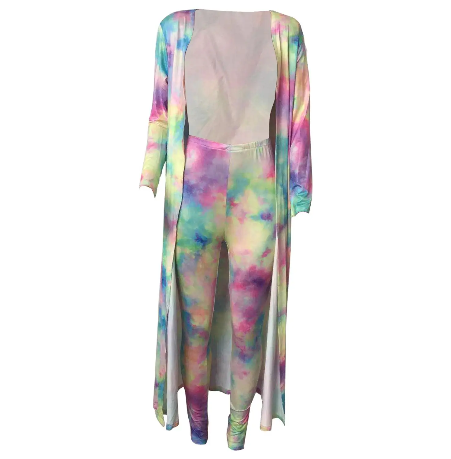 Женский комплект одежды и брюк карандаш летний из двух предметов с принтом