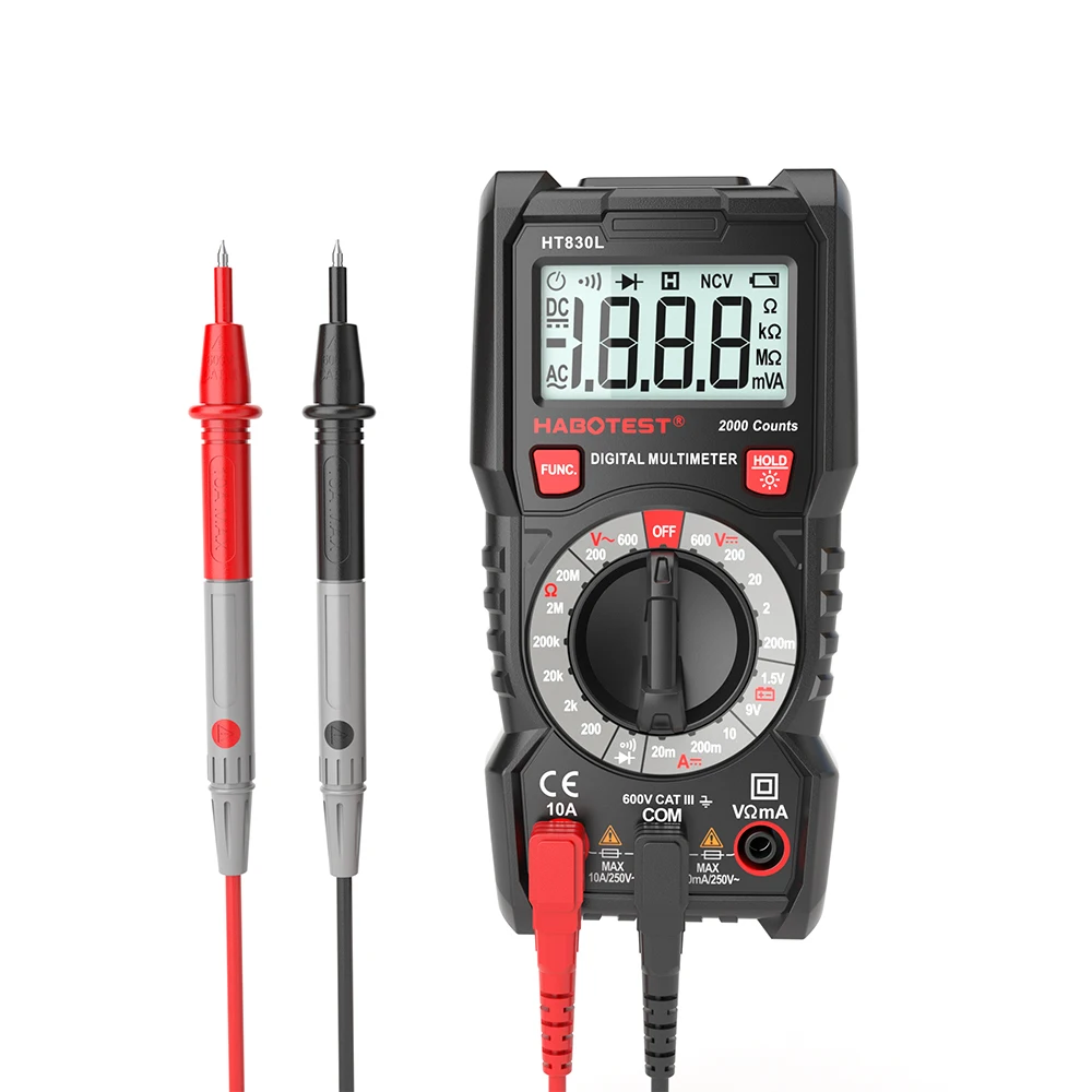 HABOTEST HT830L Digital Multimeter 2000Counts Portable Multi Meter Voltmeter Ammeter Ohmmeter Voltage Current Diode Tester | Инструменты