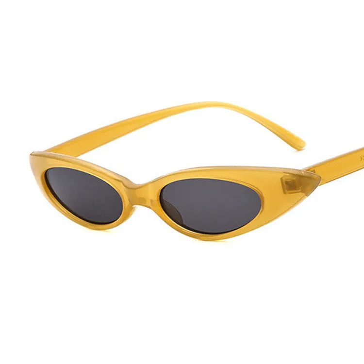 ZXWLYXGX милые сексуальные женские солнцезащитные очки CatEye, женские брендовые винтажные маленькие круглые солнцезащитные очки, женские Овальные очки UV400 - Цвет линз: C3