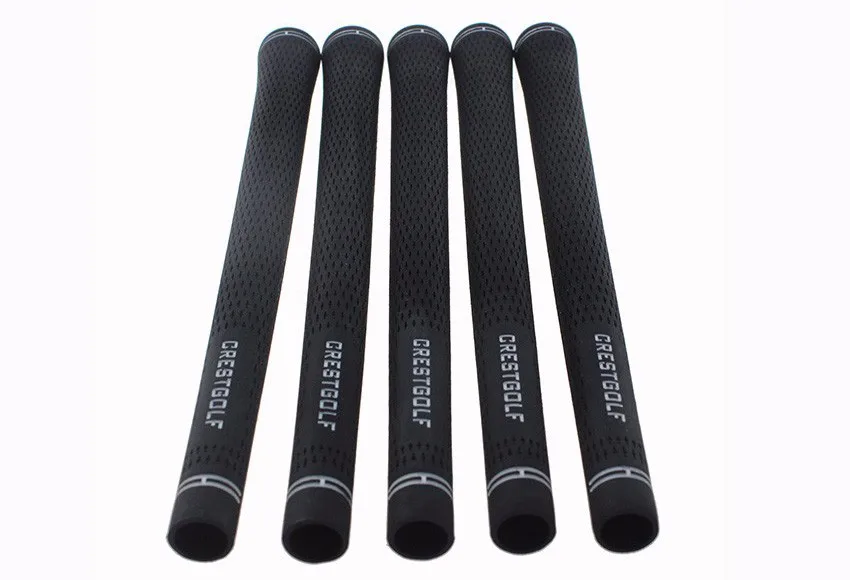 CRESTGOLF Golf Iron Grips Putter Grips Rubber 10pcs/Pack Black Golf Irons Grips Golf Golf Accessories