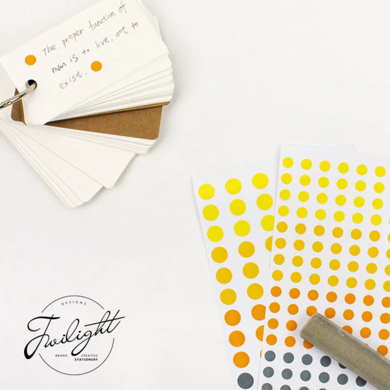 6 листов в партии круглая цветная кодированная метка горошек бирка с кодом для